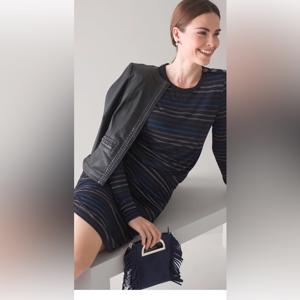 🌺WHBM Ruched Blouson Lurex Knit
Dress - Picture 4 of 8